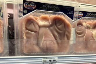 Chicken breasts in a US supermarket bear an uncanny resemblance to E.T., prompting amusement and movie references among shoppers.