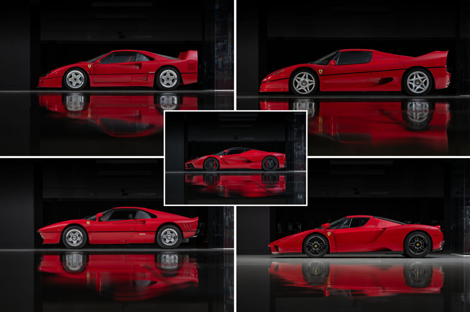 the iconic 'Big 5' Ferraris hitting the auction block, including legends like the 288 GTO and the F40. With celebrities and racing legends among previous owners, these rare gems are set to fetch millions at the RM Sotheby’s event.