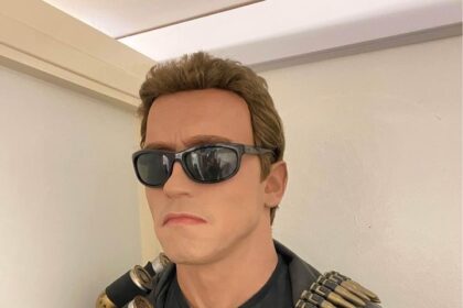 A life-size replica of Arnold Schwarzenegger as the Terminator from the iconic 1991 movie, Terminator 2, is up for grabs. Standing at 6ft 2ins tall and clad in black leather jacket and shades, this model is a must-have for fans. Available for cash collection in Sawbridgeworth, Herts.