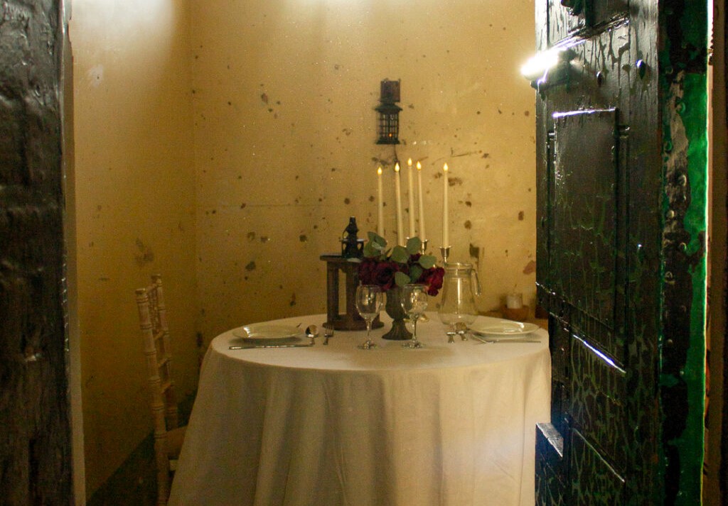 bizarre Valentine’s Day meal dinner experience is being offered at Oxford Castle and Prison.