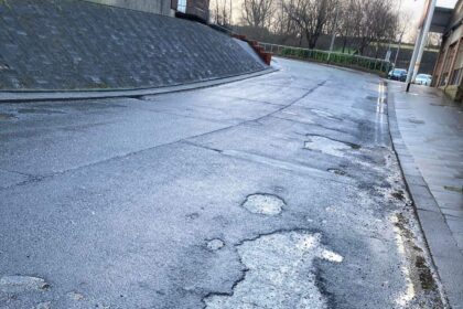 The massive pothole resembling the shape of the United Kingdom, complete with protruding parts like Cornwall and Wales, leaves locals frustrated in Burnley.