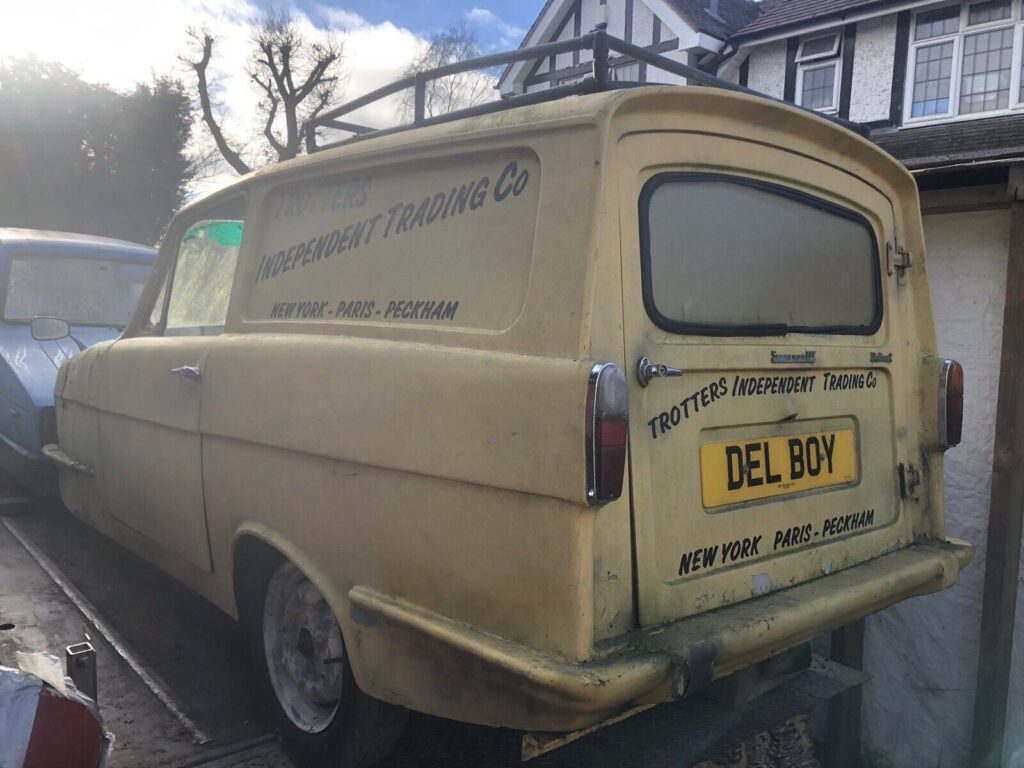 The iconic three-wheeler van Reliant Regal found in a barn, up for sale on ebay, Needs restoration but retains original parts.