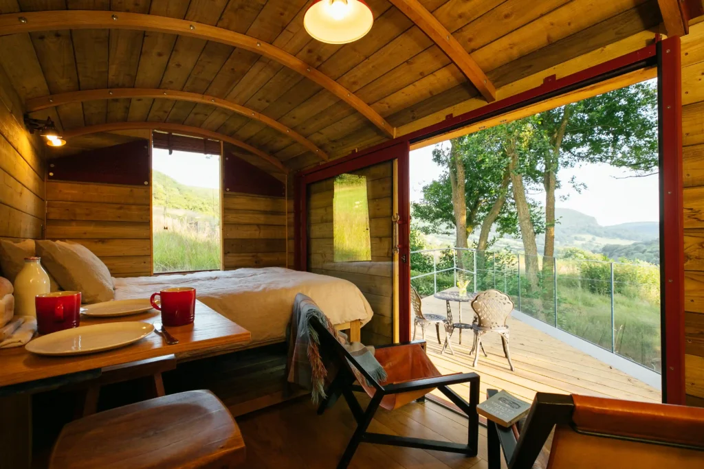 Experience the charm of sleeping on a train in the Welsh Abergavenny uk mountains. available for renting on Airbnb.
