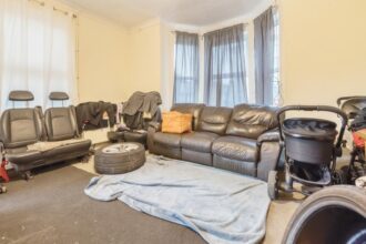 inside the Quirky Two-Bed House Filled with Car Parts Hits Market in Great Yarmouth. Potential Buyers Amused by Unique Interior Design Concept.