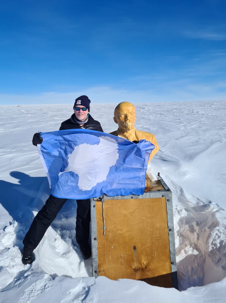 Explore the incredible discovery of a buried artifact in Antarctica, revealed by adventurer Chris Brown, uncovering a piece of history buried in ice.