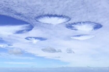 the ‘UFO clouds’ hovering eerily above the sea near Key West, Florida goes viral on social media.