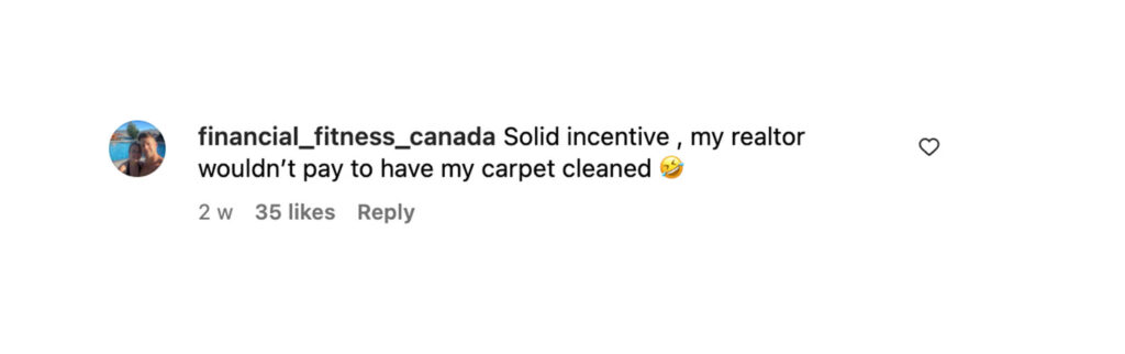 social media comment on the post of estate agent is offering a complimentary Porsche with condo purchases in Montréal or Vancouver, leaving property buyers stunned.