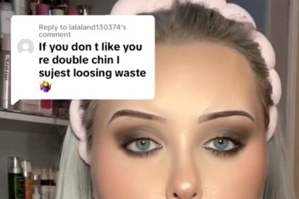 Courtney Worsham goes viral for sharing her makeup hack to conceal her double chin, prompting debate online. While some criticize, others praise her confidence-boosting trick. Courtney defends her choice, citing rapid weight gain from medication and finding empowerment through makeup.