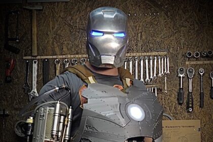 Alex Burkan, the DIY genius who brought Iron Man to life with his own operational suit. Six years in the making, this marvel features a 3D-printed mask, 'repulsor blaster', and artificial muscles powered by Tesla car batteries. His journey, documented on YouTube, has captivated nearly a million subscribers, earning him praise as an engineering icon.
