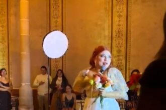 woman's untraditional wedding speech where the Bride REFUSES to throw bouquet goes viral on social media.