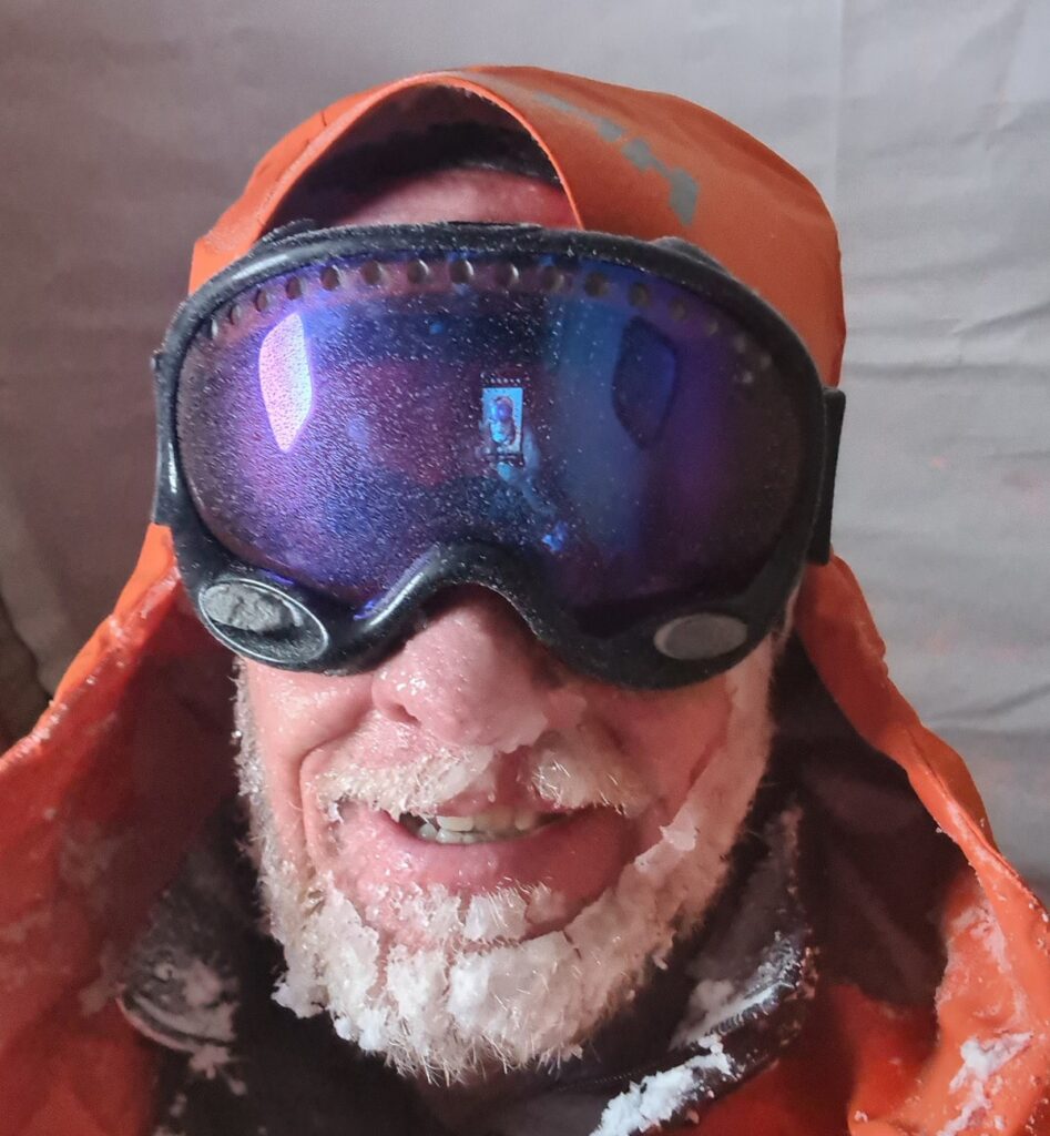 the British explorer who was stuck in Antarctica for a month facing harsh winds in one of the remotest places on the planet.