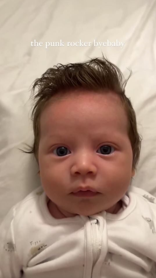 Mum-of-three's newborn goes viral with stylish "womb perm" hair. Chenice's son Navy leaves social media in stitches with luscious locks, compared to celebs and dubbed "Wiggy".