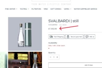The 'Most Expensive Bottle of Water' in the UK Hits the Market at £7,332 - Melted from a Polar Iceberg and Promising Purity.