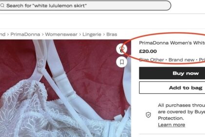 Gemma Collins slashes price of her old bra to £20 on Depop after struggling to find a buyer for the size 42H Prima Donna white bra.