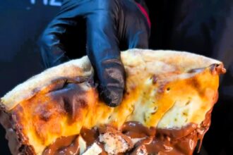 Easter-inspired chocolate pizza sparks debate online with 77.6 million views, mixing sweet and savory to divide opinions.
