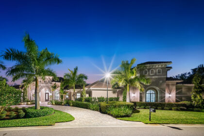 A $4.5 million mansion in Fort Myers, Florida, offers luxury living with a fortified safe room, 12-car garage, and a $1 million home cinema. Boasting 32 security cameras and lavish amenities, it's an unparalleled sanctuary for sophisticated living. Listed with the Aaron Wolf Group at John R Wood Christie’s International.