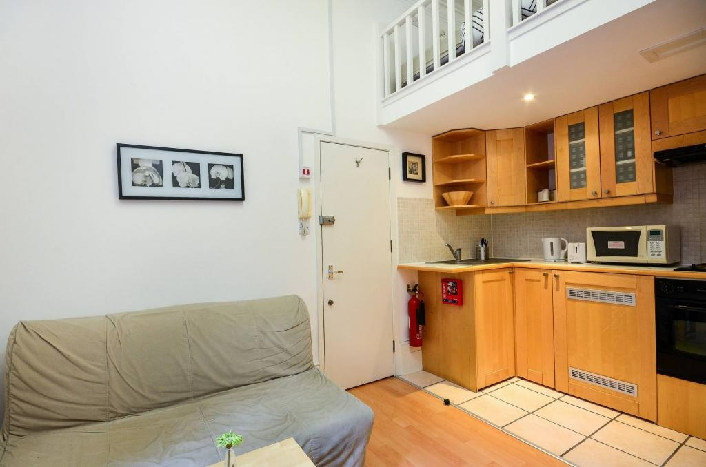Studio flat in central London's Westminster hits market at £1,885/month. Unique feature: bed accessible via ladder. Modern interior, bills included.