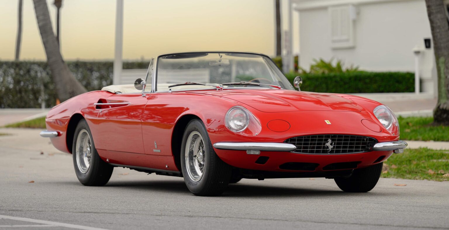 Rare Ferrari 365 California Spyder, one of only 14 worldwide, hits auction block at £3.1 million. With iconic design and top-notch performance, it's a coveted gem for collectors.