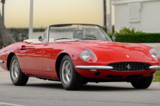 Rare Ferrari 365 California Spyder, one of only 14 worldwide, hits auction block at £3.1 million. With iconic design and top-notch performance, it's a coveted gem for collectors.