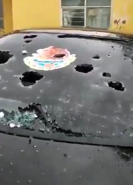 Baseball-sized hailstones wreak havoc in northern Mexico, damaging cars and buildings. Authorities issue alerts for possible tornadoes. Residents urged to stay updated on weather reports.