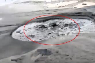 Witnesses at El Puerto Beach, Chancay, Peru, were shocked as boiling stagnant water split the sand, bubbling up and spitting out. Speculation surrounds the cause, with locals noting an old pipe discovery nearby.