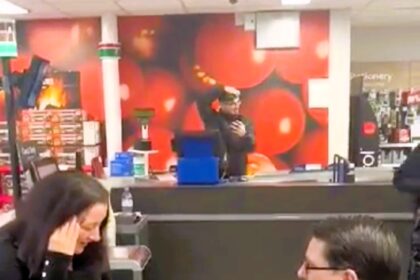 A Tesco employee surprises his partner with a proposal at the self-service checkouts, sparking both criticism and praise online. Despite divided opinions, Sandra Lee, the bride-to-be, was thrilled by the unexpected gesture, calling it a truly special moment.