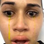Lekeisha Pillay's TikTok video goes viral as she records herself crying yellow tears, leaving viewers baffled until she reveals it's due to an eye appointment.