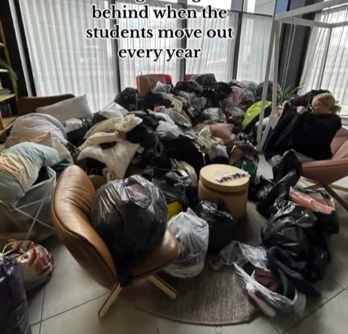 Sally Sparks rescued over £15,000 worth of designer clothes by bin diving outside luxury student accommodation. Shocked by the waste, she now donates most items to charities and shelters, urging more awareness on responsible disposal.