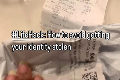 Woman shares hand sanitizer trick to prevent identity theft. Scrubbing ink from mail makes personal info invisible. Video goes viral with 15M views.