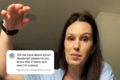 A woman ditches deodorant for lemon, claiming it banishes BO, but her husband isn't sold. Despite skepticism, her Instagram video went viral, sparking curiosity and debate.