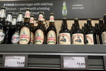 Eagle-eyed shoppers compare Aldi's Birra Mapelli beer to a competitor's version, praising the former as "nicer" and a bargain at £1.49.