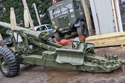 Man selling World War II artillery on Facebook Marketplace for £14,500. Rare opportunity to own British history, says seller. Transport can be arranged.