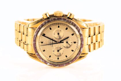 An Omega watch owned by Apollo 11 astronaut Richard F. Gordon Jr., engraved to mark man's conquest of space, heads to auction.