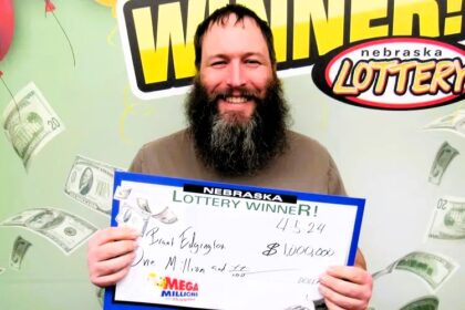 Single dad buys lottery ticket on a whim while getting lunch, wins nearly $1m. Brant Edgington's lucky ticket at Baker’s store in Nebraska surprises him. "Bologna is more important financially," he says. Lucky numbers: 03, 08, 31, 35, 44.