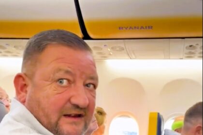 A prank turns into a hilarious ordeal when a man, tricked into believing he's going to Ibiza instead of Benidorm, tries to get off the plane mid-flight.