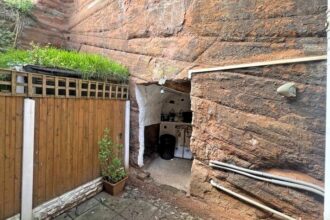 Charming terraced cottage in Bridgnorth, Shropshire, boasts a unique garden cave feature. Ideal for first-time buyers or downsizers, listed at £167,500.