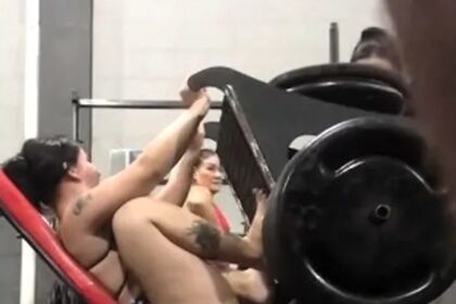 A woman gets trapped on an overloaded weight machine at the gym, prompting fellow gym-goers to come to her rescue. The video goes viral, sparking comments about safety and proper lifting techniques.
