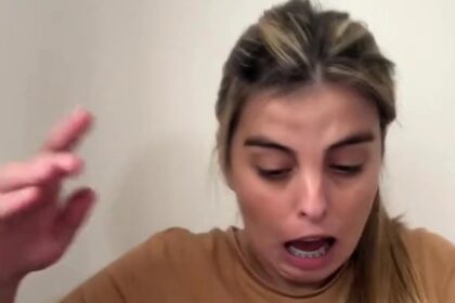 Woman's TikTok video (@evangelinaabez) goes viral after revealing supermarket chocolate egg filled with insects. Clip shows bugs flying out, alarming creator and viewers. Video captioned "Easter surprise" gathers over 1.1m views. Supermarket not disclosed.