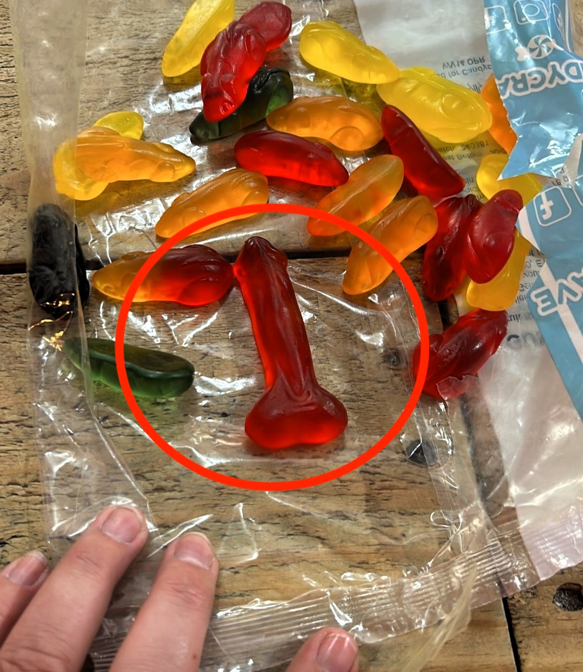 Sweet shop owner horrified to find a phallic jelly among gummy mice. Joanne Dollard of Padstow, Cornwall, discovered the surprise while preparing treats, sparking laughter and confusion.