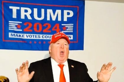 Construction worker Thomas Mundy, known online as Tommy Trump, impersonates the former US president, offering personalized video messages for £200 each.
