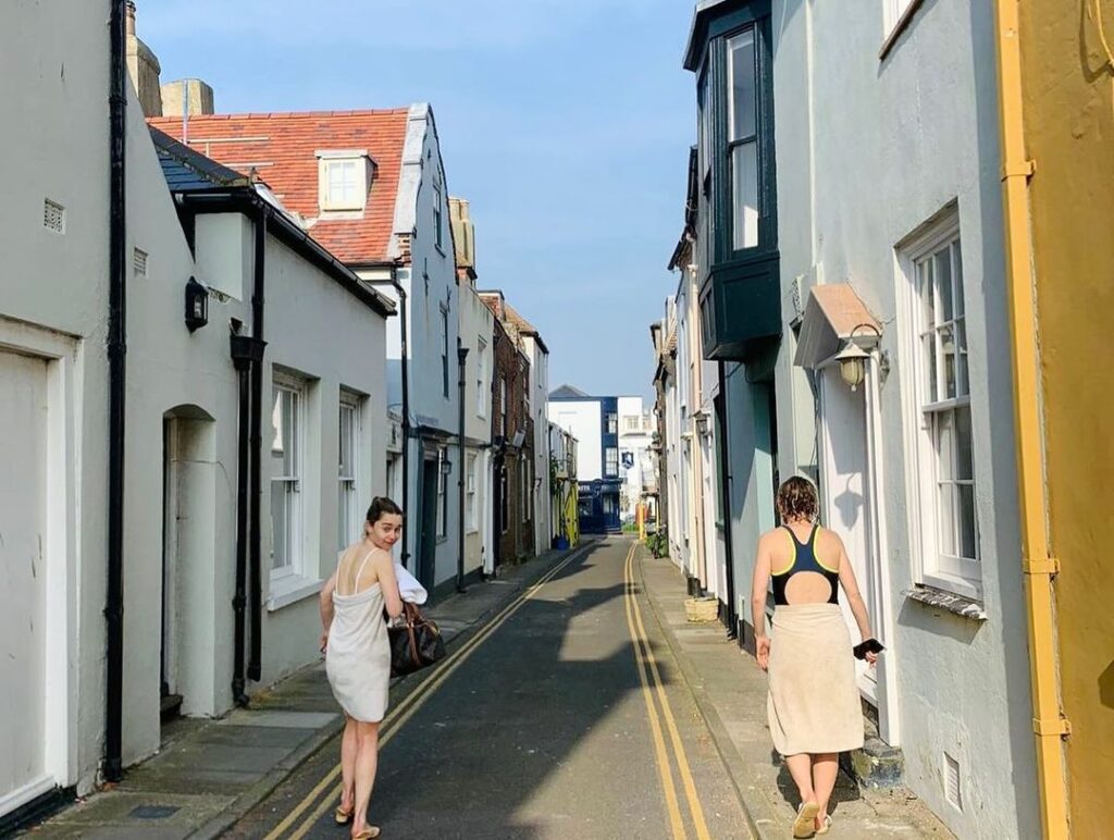 Emilia Clarke enjoyed a modest staycation in Deal, Kent, despite her £15 million fortune. The Game of Thrones star took a dip in the sea and explored the town's narrow streets.
