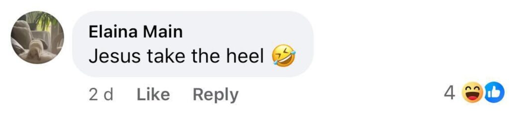 Social media comment on the post of Man in Adelaide discovers face of Jesus Christ in dried blood on his heel plaster, astounding friends and sparking comments about divine healing and miraculous signs.