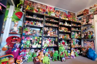 A Muppets superfan, Jayden Libran, 25, from Los Angeles, has amassed a collection of over 1,500 items worth £40,000. His collection includes puppets, figures, posters, and more.