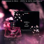 Nissan teases a new perfume, "smell my tyres," combining scents of tyre remnants and cherry blossom. Released in a 30ml pink bottle, it debuts at the Shanghai E-Prix on May 25, leaving fans intrigued.