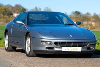For sale at Furlonger Specialist Cars: Richard Ashcroft's signed 1998 Ferrari 456 GTA, capable of 192mph with a 5.5L V12 engine, for £44,990.