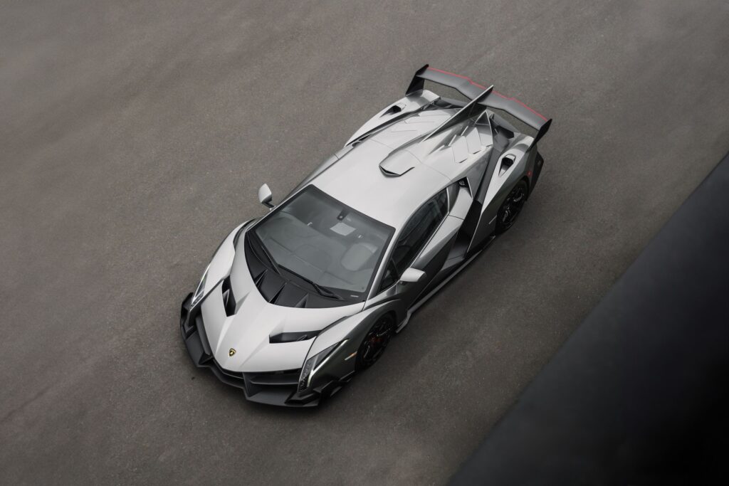 Rare and powerful: 2014 Lamborghini Veneno Coupe, one of only three made, hits auction with an estimated value over £3m.
