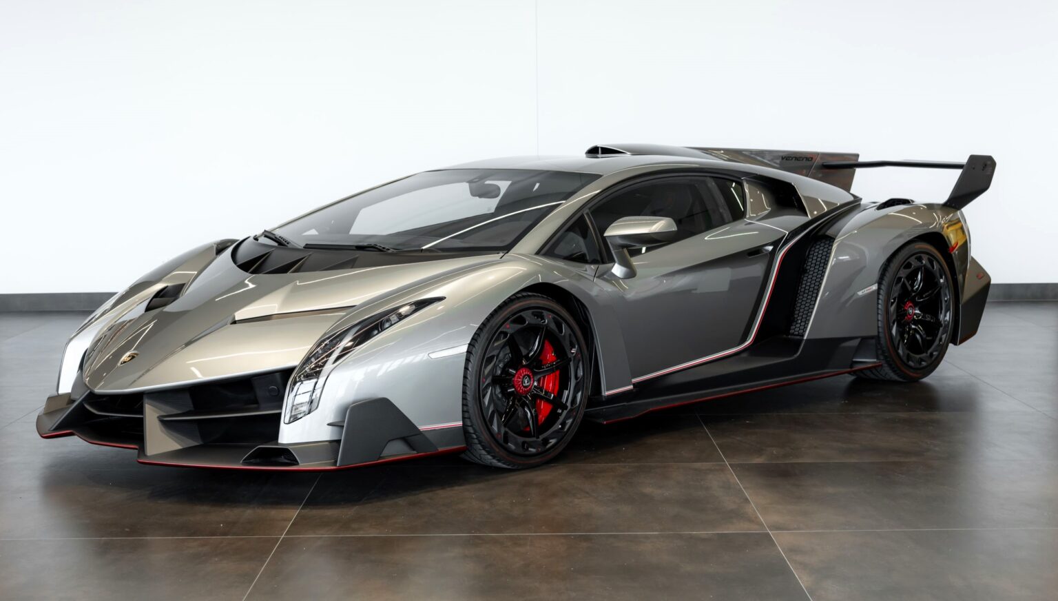 Rare and powerful: 2014 Lamborghini Veneno Coupe, one of only three made, hits auction with an estimated value over £3m.