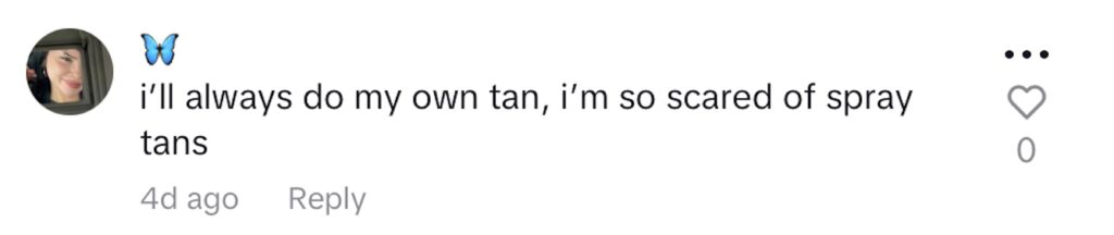 Social media comment on the post of A woman turned bright orange after a spray tan mishap, leading to hilarious comparisons to cheese Doritos. Iris Owen from London took it in stride and shared her story on TikTok.