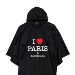 Balenciaga's new 'I love Paris' collection features high-priced tourist souvenirs, including a £1,150 poncho and £70 postcards, mimicking holiday tat with a luxurious twist