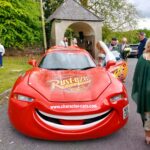 A couple drove off in a Lightning McQueen car at their wedding to honor the bride's late son, Oscar, whose favorite character was from Disney's Cars. The heartfelt tribute went viral.